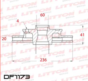 LITTON DISCO FRENO CHEVROLET SPARK 1.0 15/ DEL