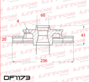 [DF1173.0500] LITTON DISCO FRENO CHEVROLET SPARK 1.0 15/ DEL