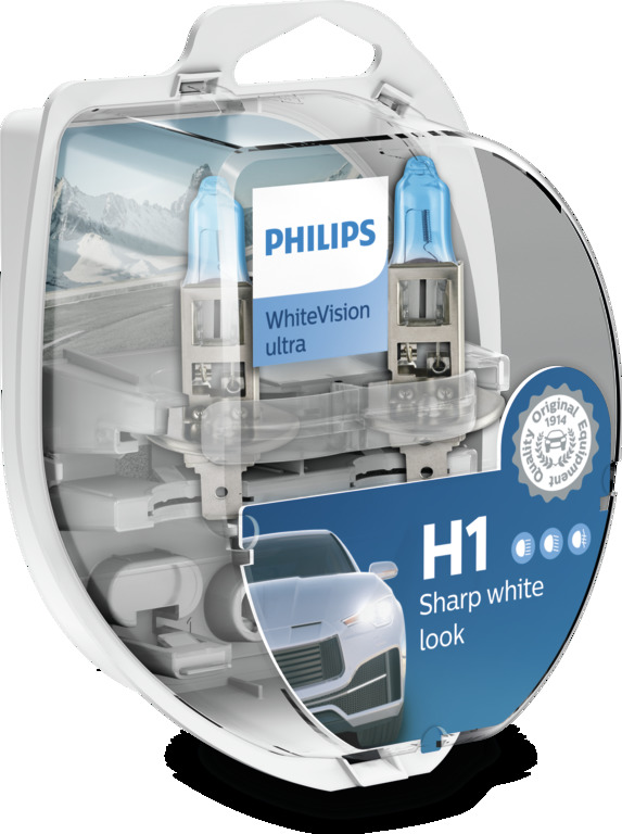 PHILIPS LAMPARA HALOG SET H1/W5W WHITE VISION ULTRA 12V EFECTO BLANCO FRIO