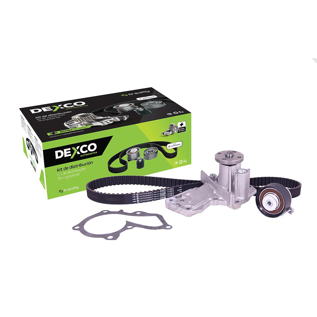 DEXCO KIT DISTRIBUCION CON BOMBA DE AGUA | FORD ECOSPORT II	/ FIESTA KINECTIC/ FOCUS II/ FOCUS III 1.6 16V / KA 1.6 - ZETEC ROCAM