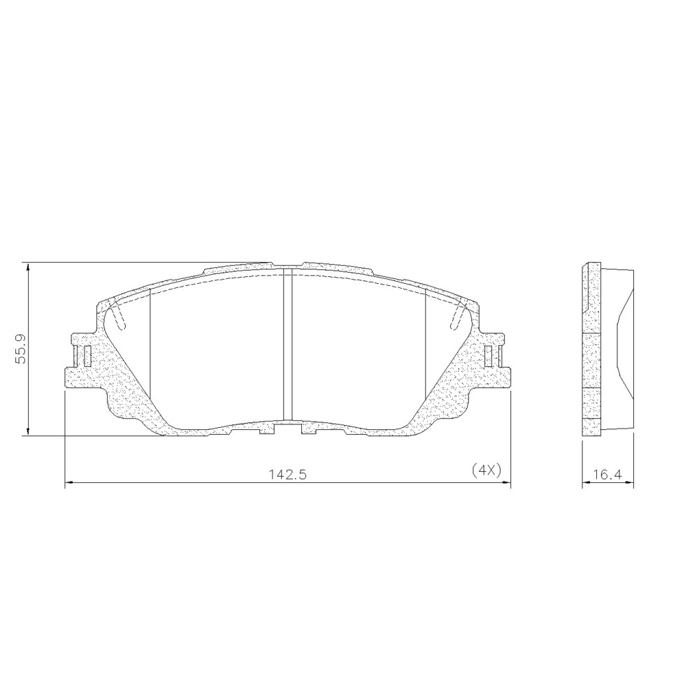 FRASLE PASTILLA EJE DEL TOYOTA CAMRY 2.5 16V 17>/COROLLA CROSS 1.8 HIBRID 2.0 16V CVT 20> /RAV 4 2.5 HIBRID CVT