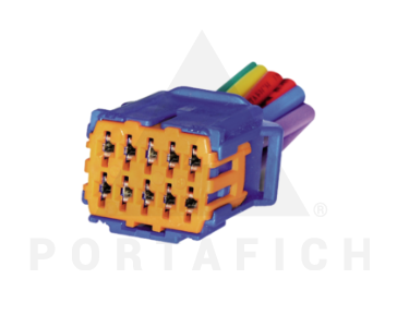 PORTAFICH CONECTOR 10 VIAS BAJO TABLERO PEUGEOT 206