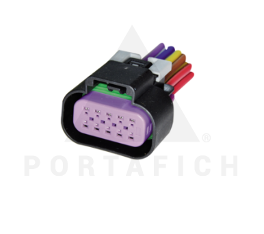 PORTAFICH CONECTOR 10 VIAS CONEX AUX PEDAL ACELERADOR MERIVA LINEA PESADA