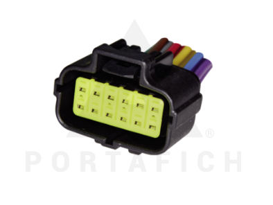 PORTAFICH CONECTOR 12 VIAS FAROL SCANIA SERIE 5/LINEA PESADA/CONTRACONECTOR 1118