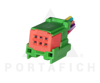 PORTAFICH CONECTOR 6 VIAS RETROVISOR FORD