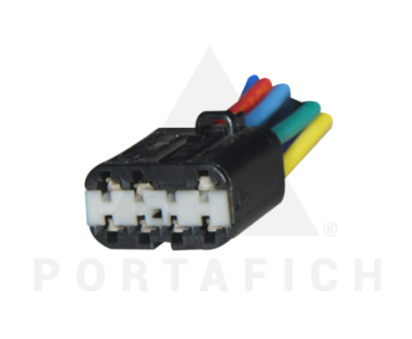 PORTAFICH CONECTOR 7 VIAS LEVANTAVIDRIOS ELECTRICOS (MONOBOTON) FORD ECOSPORT/ESCORT/RANGER (DOBLE BOTON) KA/FIESTA/COURIER