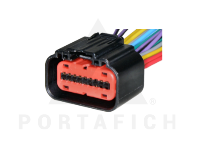 PORTAFICH CONECTOR 18 VIAS CONTROL DE RADAR FRONTAL FORD/ENCHUFE ECU/MEDIDOR DE FLUJO DE AIRE/CONTROL DE CRUCERO ADAPTADOR (ACC)