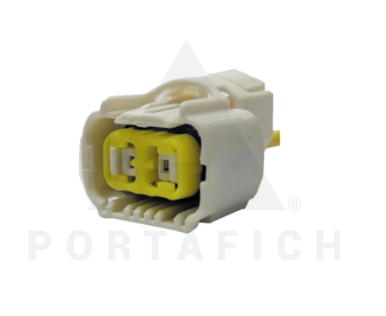 PORTAFICH CONECTOR 2 VIAS BOMBILLA H16-1 POLO/ETIOS/P207-307 CONECTOR HALOGENO CITROEN DS3/PARACHOQUES DELANTERO Y ANTINIEBLA MINI COOPER (BLANCO)
