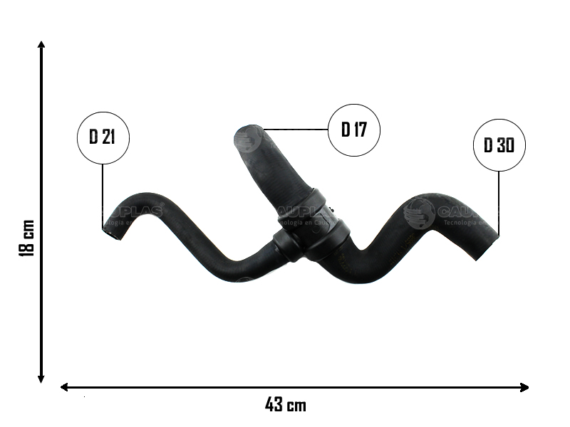 CAUPLAS MANGUERA RADIADOR INFERIOR FORD FOCUS I