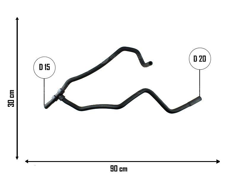 CAUPLAS MANGUERA CALEFACTOR FORD KA I FIESTA I =YACO 2151