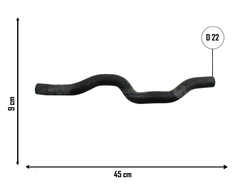 CAUPLAS MANGUERA CALEFACTOR SALIDA RENAULT SCENIC I MEGANE I =YACO 2591