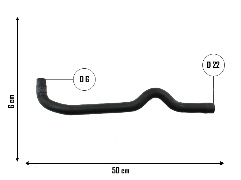 CAUPLAS MANGUERA CALEFACTOR SALIDA RENAULT CLIO I MEGANE I SCENIC I  =YACO 2106