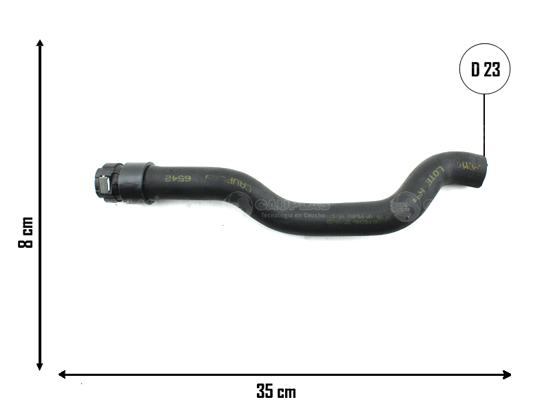 CAUPLAS MANGUERA CALEFACTOR SALIDA RENAULT CLIO II KANGOO  =YACO 2095