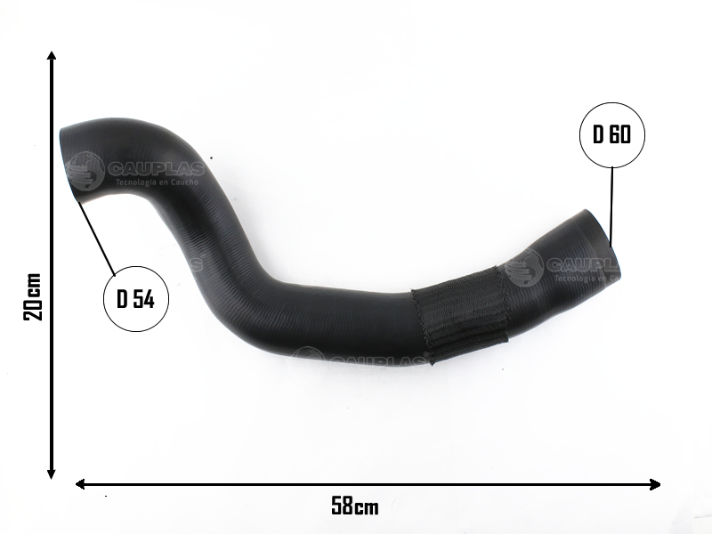 CAUPLAS MANGUERA INTERCOOLER CIRCULACION DE AIRE FORD RANGER II