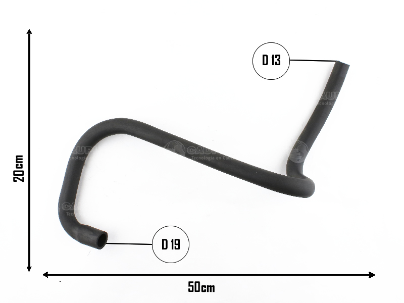 CAUPLAS MANGUERA CALEFACTOR SALIDA A CONECTOR 3 VIAS FIAT DUNA UNO I  =YACO 1475/1506