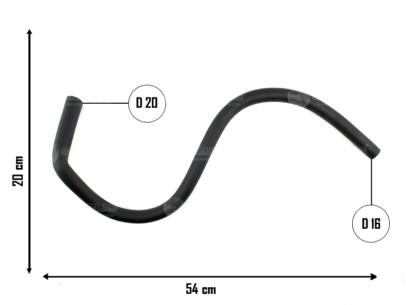 CAUPLAS MANGUERA CALEFACTOR ENTRADA FIAT 147 I-II FIORINO I =YACO 1620