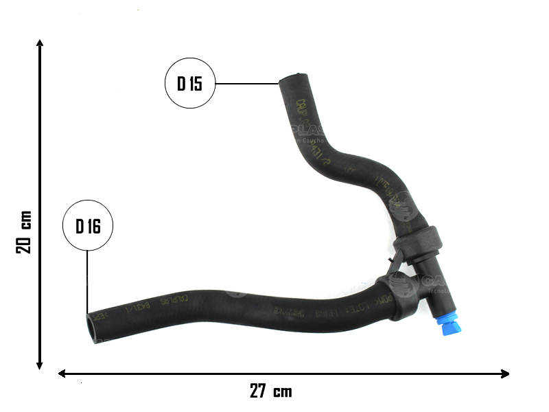 CAUPLAS MANGUERA CALEFACTOR SALIDA FIAT PALIO III-IV SIENA IV STRADA II IDEA I =YACO 3423/3424/3451