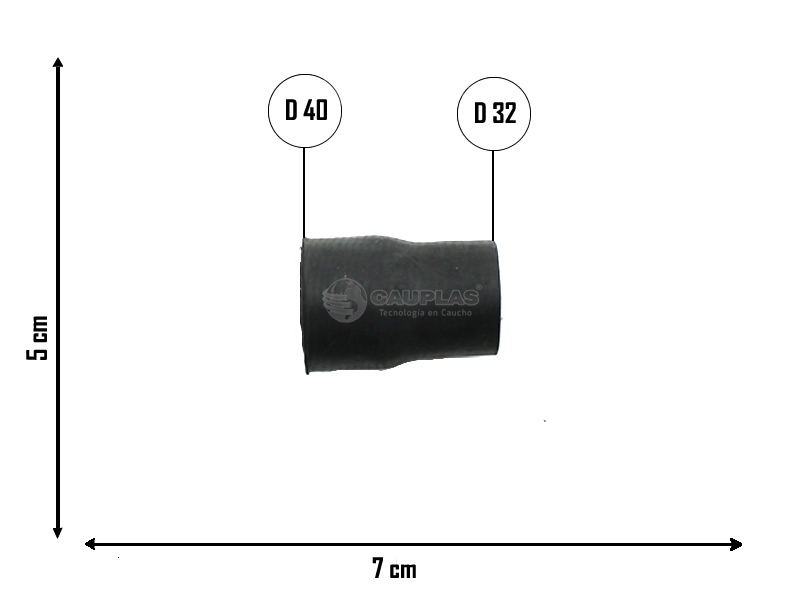 CAUPLAS MANGUERA REFRIGERACION PEUGEOT 504/505/404 =YACO 808