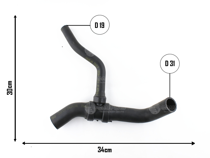 CAUPLAS MANGUERA RADIADOR INFERIOR FIAT PALIO I  =YACO 1824