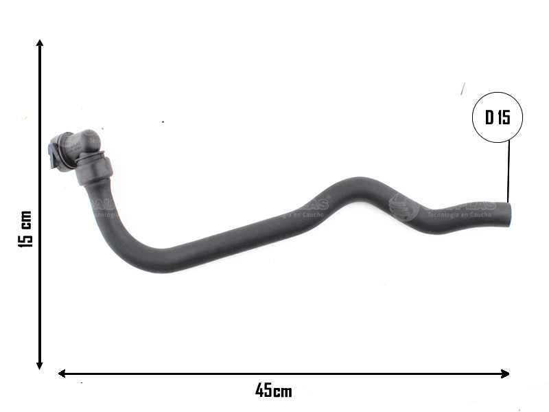 CAUPLAS MANGUERA CALEFACTOR SALIDA PEUGEOT 207 208  6466XG =YACO 4335