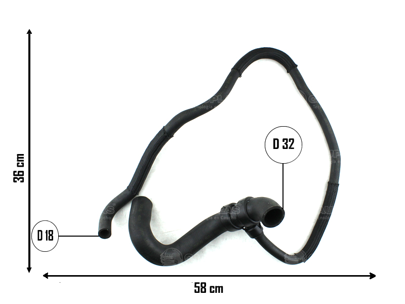 CAUPLAS MANGUERA RADIADOR INFERIOR CORSA I  =YACO 1984