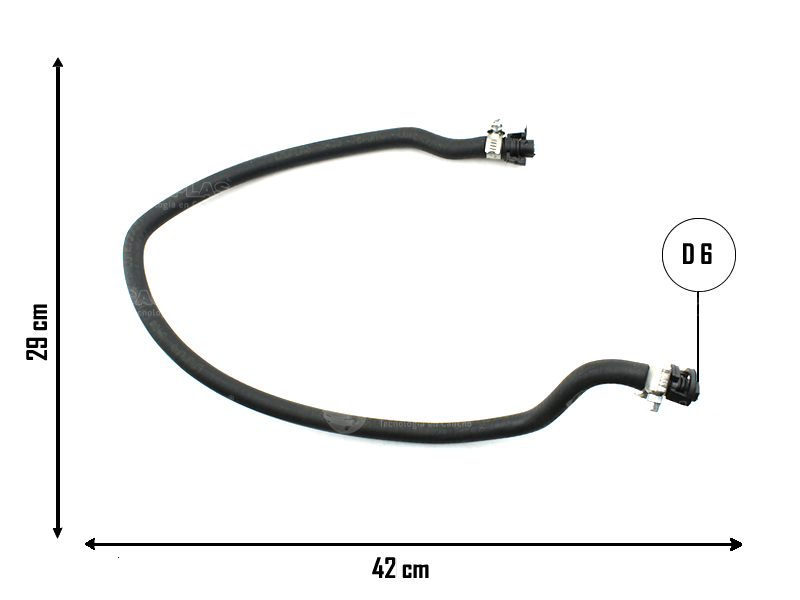 CAUPLAS MANGUERA VASO DE EXPANSION SUPERIOR P307