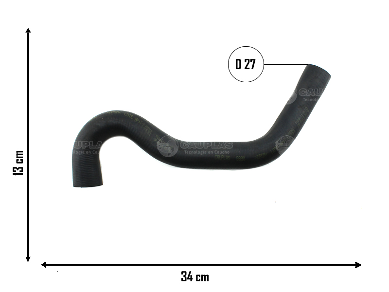 CAUPLAS MANGUERA RADIADOR INFERIOR CITROEN C4 P307  =YACO 2528