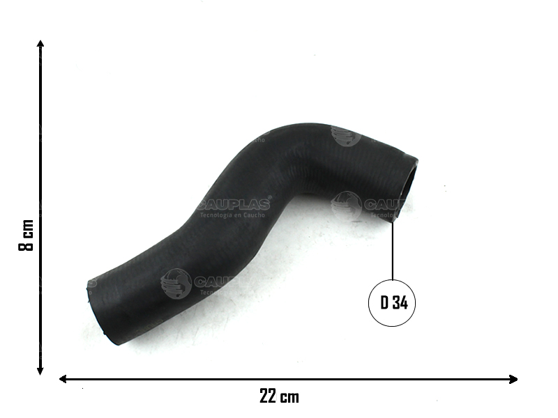 CAUPLAS MANGUERA RADIADOR INFERIOR FIAT 125  =YACO 710