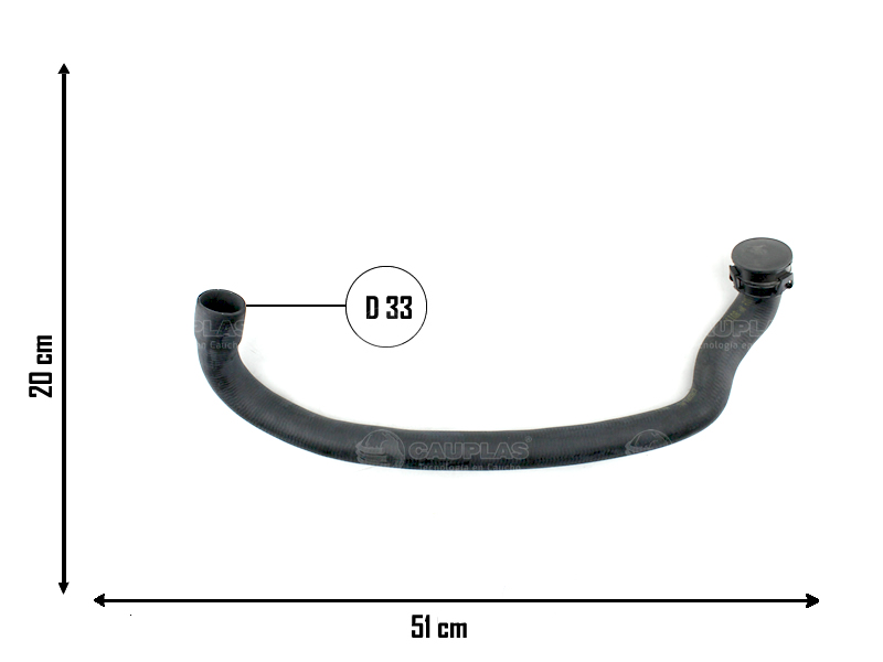 CAUPLAS MANGUERA RADIADOR INFERIOR P405 =YACO 2226