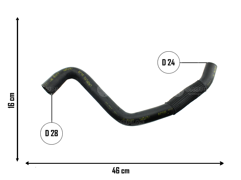 CAUPLAS MANGUERA RADIADOR INFERIOR PEUG 408-308-3008-5008 C4  =YACO 4249
