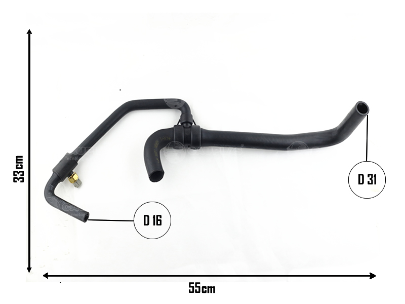 CAUPLAS MANGUERA RADIADOR INFERIOR A CALEFACCION FORD FIESTA I