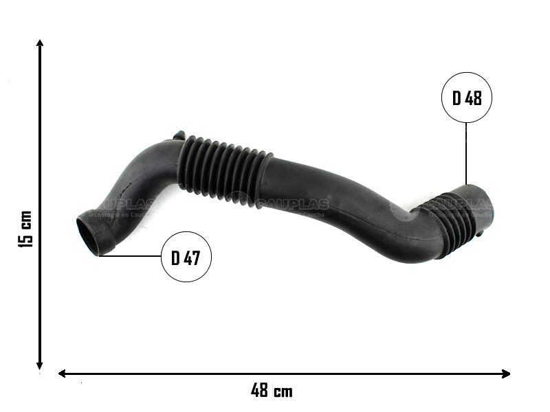 CAUPLAS MANGUERA TOMA DE AIRE FIAT FIORINO III MOBI PALIO V SIENA V UNO III 