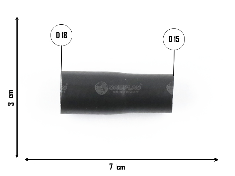 CAUPLAS MANGUERA BOMBA DE AGUA A CONECTOR T RENAULT 18 = YACO 168