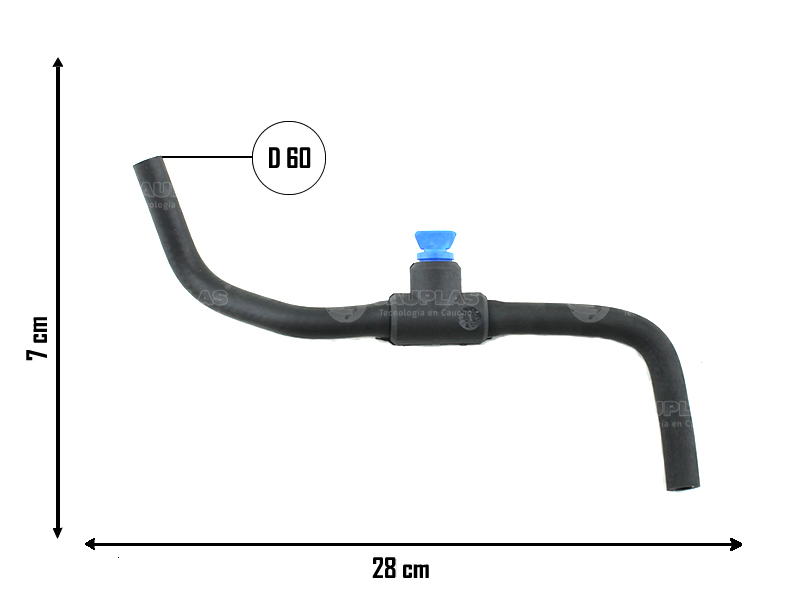 CAUPLAS MANGUERA CIRCULACION DE AGUA FIAT SIENA I  =YACO 3078