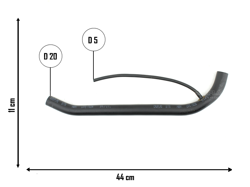 CAUPLAS MANGUERA DESCARGA DE GASES FIAT PALIO I  =YACO 2571