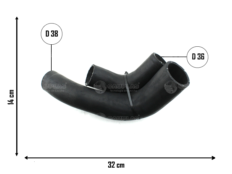 CAUPLAS MANGUERA CIRCULACION DE AIRE FORD FOCUS II  =YACO 3885/3924