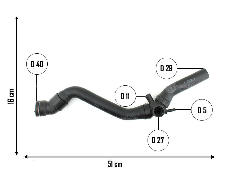 CAUPLAS MANGUERA RADIADOR SUPERIOR AUDI A3 VW BORA GOLF IV