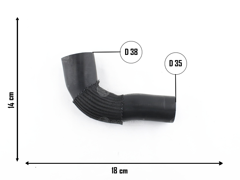 CAUPLAS MANGUERA RADIADOR SUPERIOR FORD RANGER I  =YACO 2027