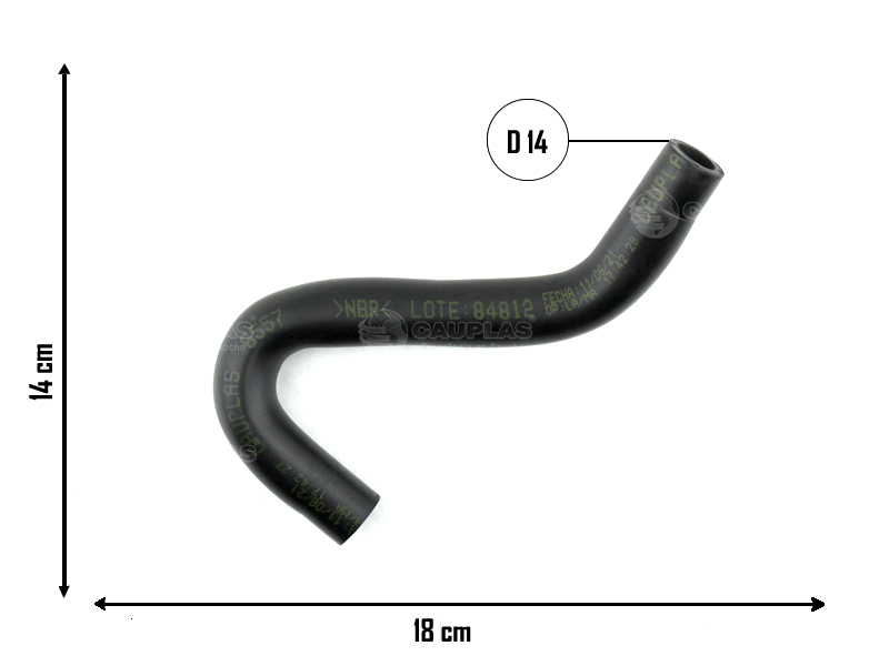 CAUPLAS MANGUERA VASO DE EXPAN A RAD RENAULT CLIO II KANGOO =YACO 2098