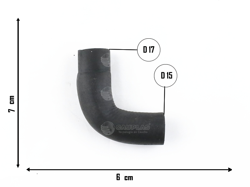 CAUPLAS MANGUERA CIRCULACION DE AIRE FIAT 125 1600  =YACO 845