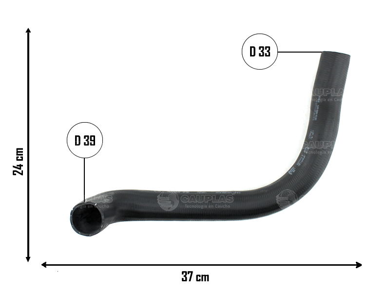 CAUPLAS MANGUERA RADIADOR INFERIOR PEUG 404  =YACO 737