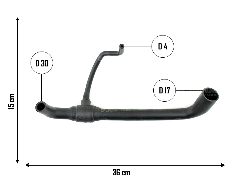 CAUPLAS MANGUERA DESCARGA DE GASES VW GOL II SAVEIRO II