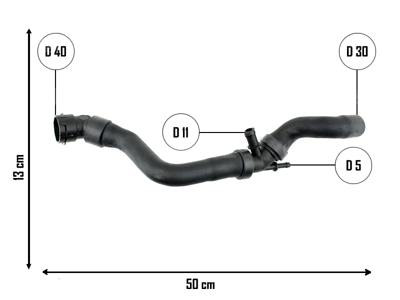 CAUPLAS MANGUERA RADIADOR SUPERIOR AUDI A3 VW BORA GOLF IV / V