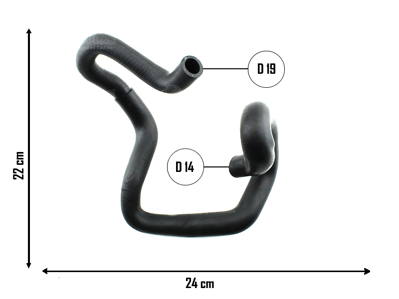 CAUPLAS MANGUERA RADIADOR SUPERIOR VW VENTO  =YACO 4008