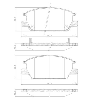 FRASLE PASTILLA EJE DELANT. CHEVROLET EQUINOX 1.5 TURBO 18>