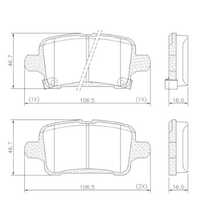 FRASLE PASTILLA EJE TRAS. CHEVROLET EQUINOX 1.5 TURBO 18>