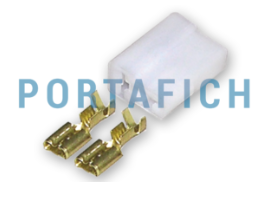 PORTAFICH CONECTOR 2 VIAS MACHO EN T C/TERMINAL