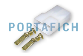 PORTAFICH CONECTOR 2 VIAS HEMBRA EN T C/TERMINAL