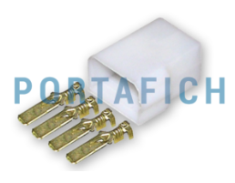 PORTAFICH CONECTOR 4 VIAS HEMBRA C/TERMINAL