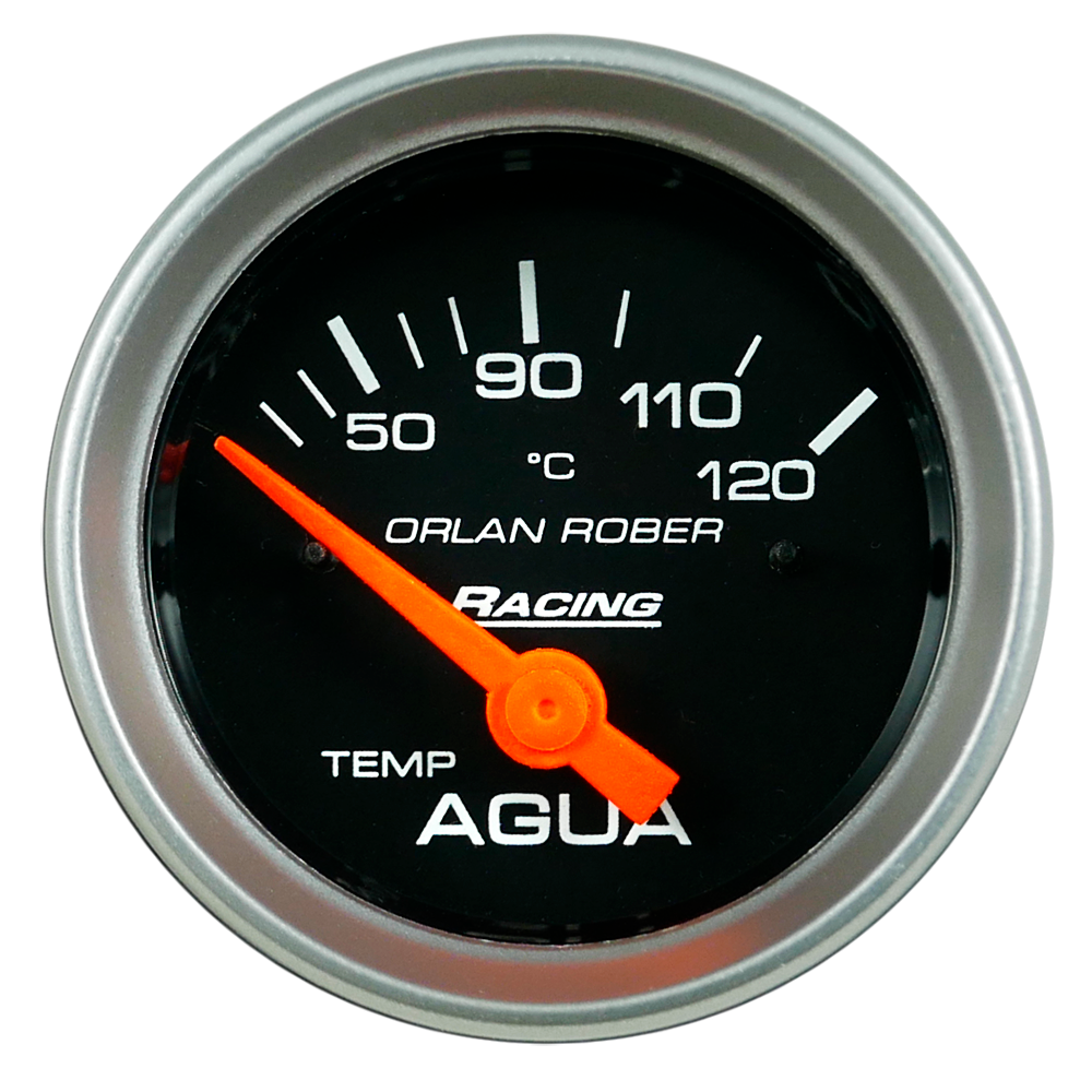 OR TERMOMETRO ELECTRICO TEMP. AGUA 12V 120º 52MM *RACING NEGRO*